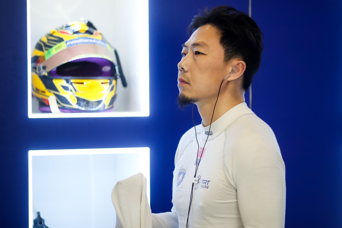 Driver wearing MPAL headset on track